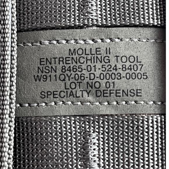 US Army Molle II Entrenching Tool Bag Green Camo Canvas Military Issue - Picture 4 of 5